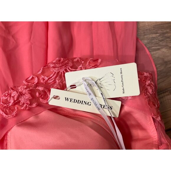 NWT  Chiffon Elbow Sleeve Length Wedding Dress   Size: 6 - Picture 10 of 16